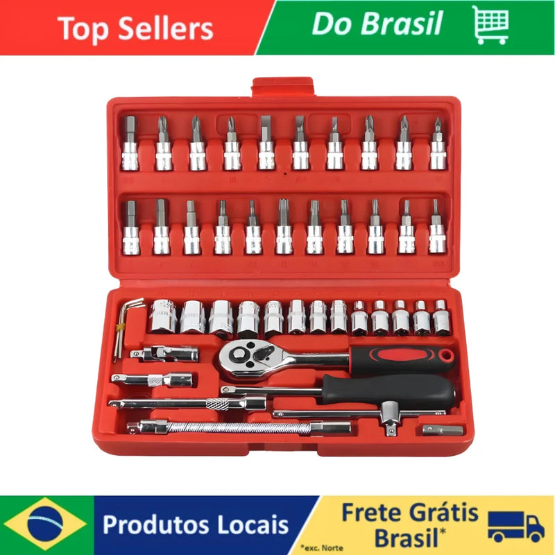 Kit de Ferramentas 46 Peças para Manutenção e Reparo PRODUTO EM ESTOQUE NO BRASIL